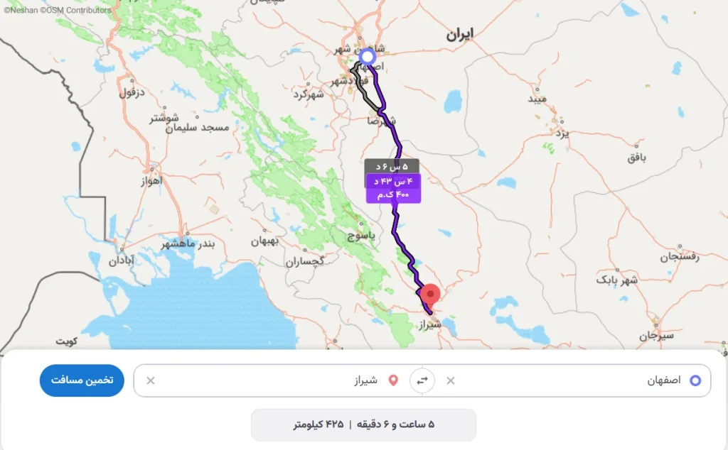 تاکسی اصفهان شیراز