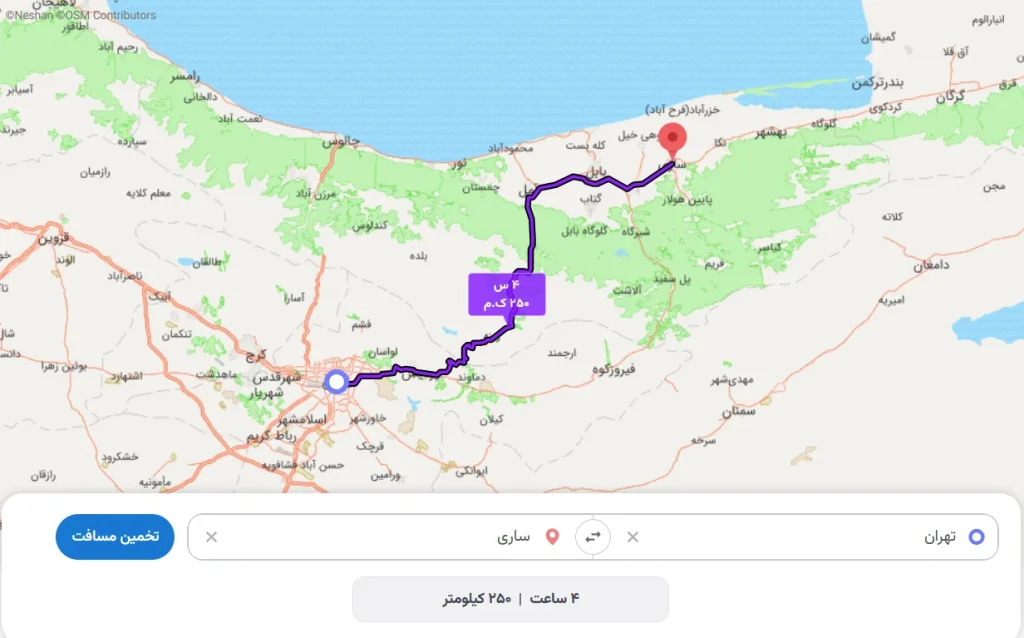 تاکسی تهران ساری