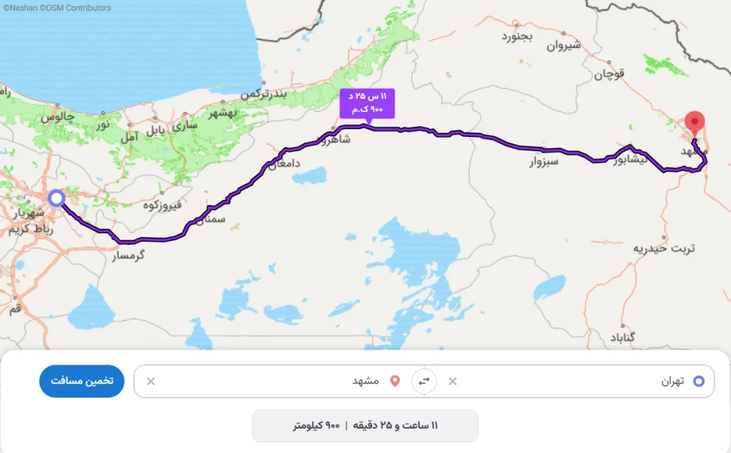 تاکسی تهران مشهد